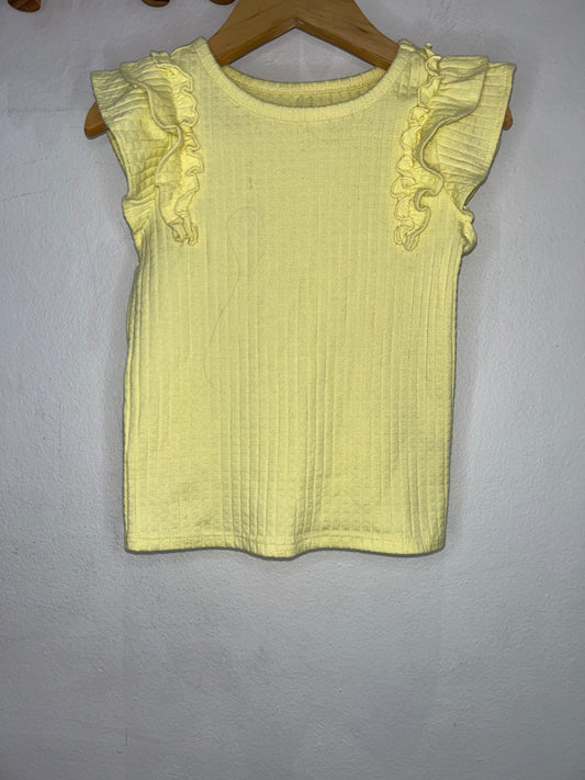 Yellow textured tee 2y