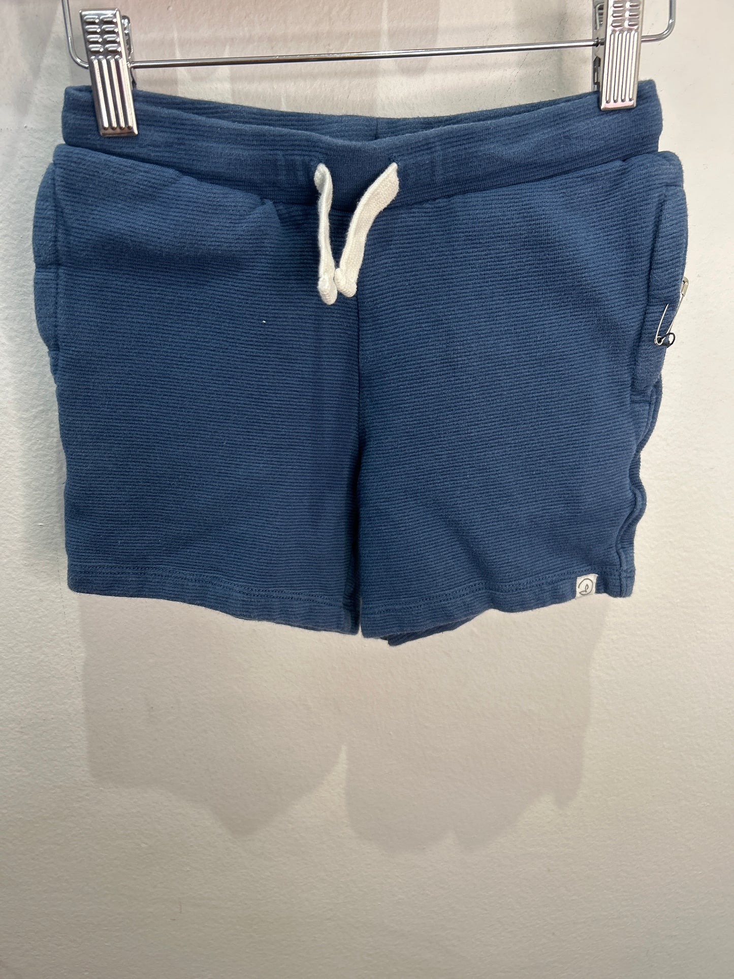 Mid blue textured short shorts 6y