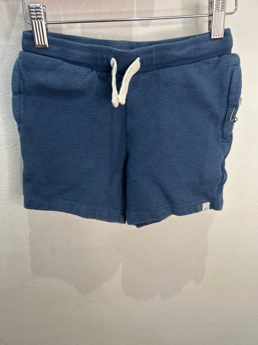 Mid blue textured short shorts 6y