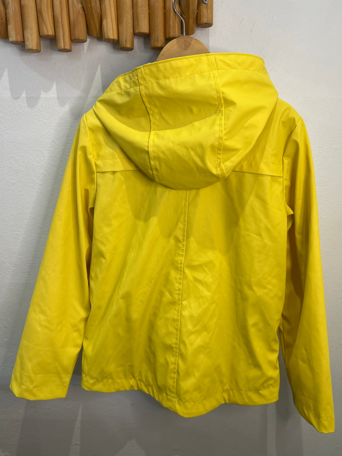 Yellow rain jacket 8-9y