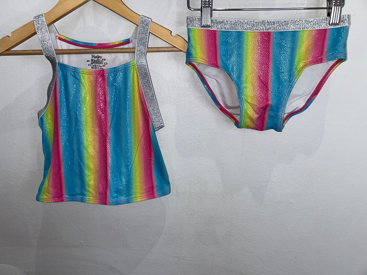 Hatley rainbow sparkle swimsuit 8y
