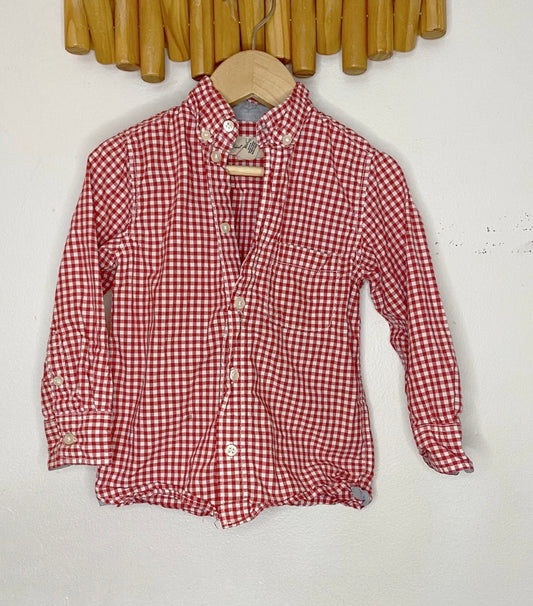 Red checkered shirt 3-4y