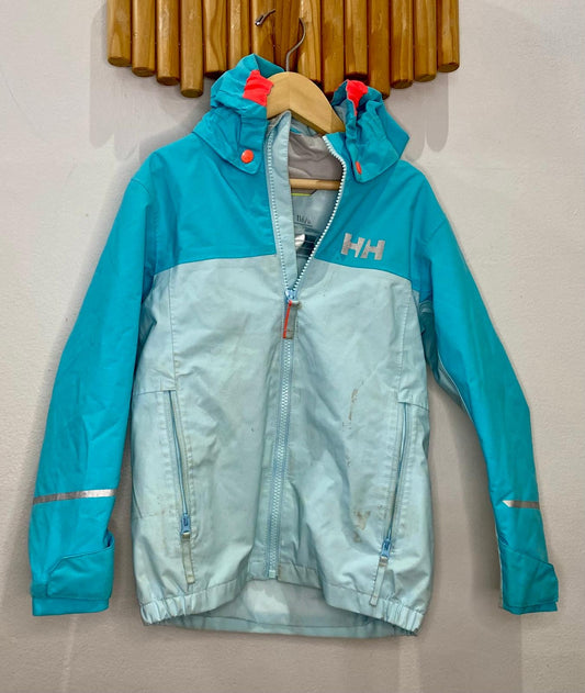 Helly Hansen blue rainjacket 6y