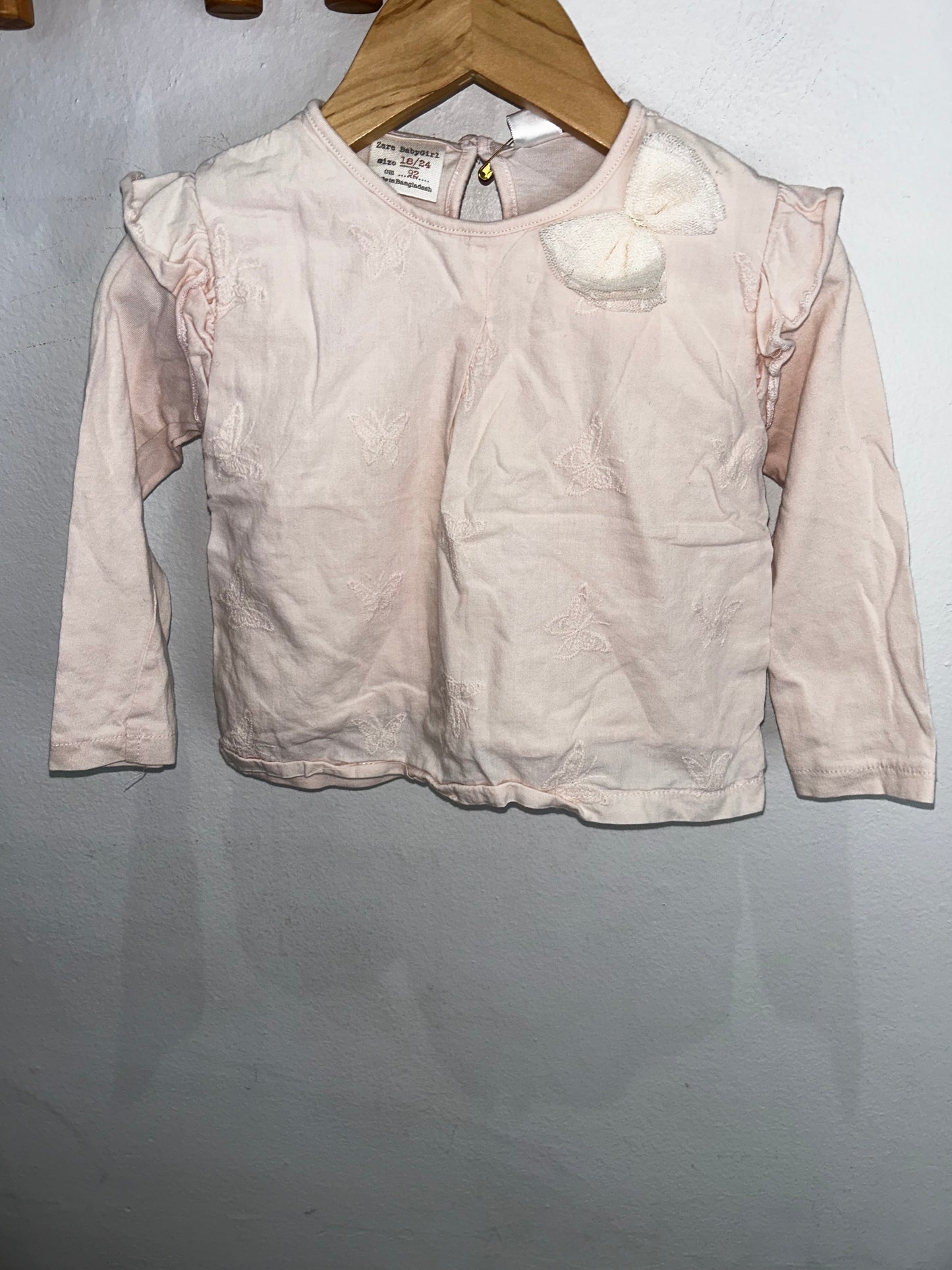 Butterflies embroidered longsleeve 18-24m