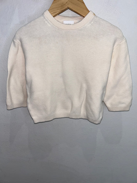 Cream knit sweater 12-18m