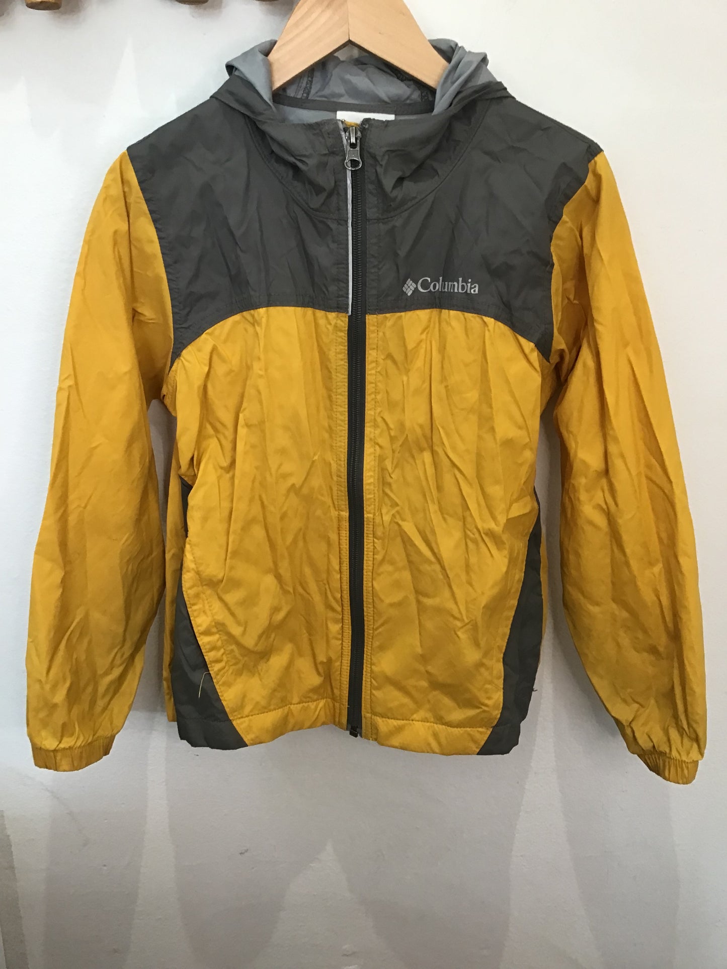 Columbia yellow rain jacket 6-7y