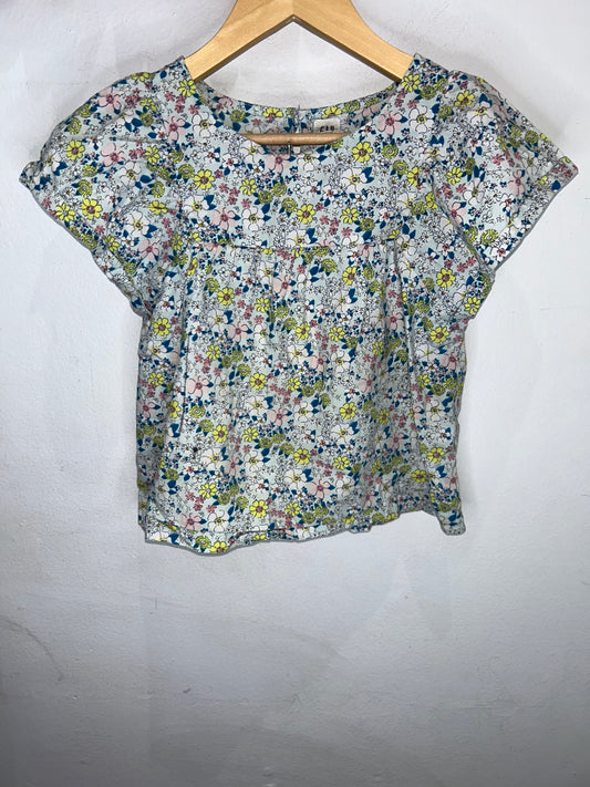 Cap sleeve flower top 6y