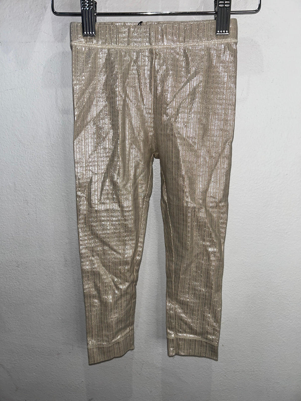 Gold stripe leggings 3y
