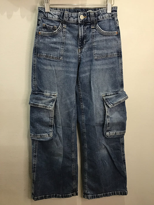 Low rise wide leg pocket jeans 9-10y