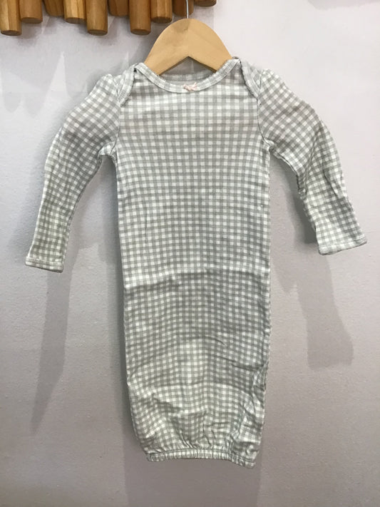 Green checkered sleep gown newborn