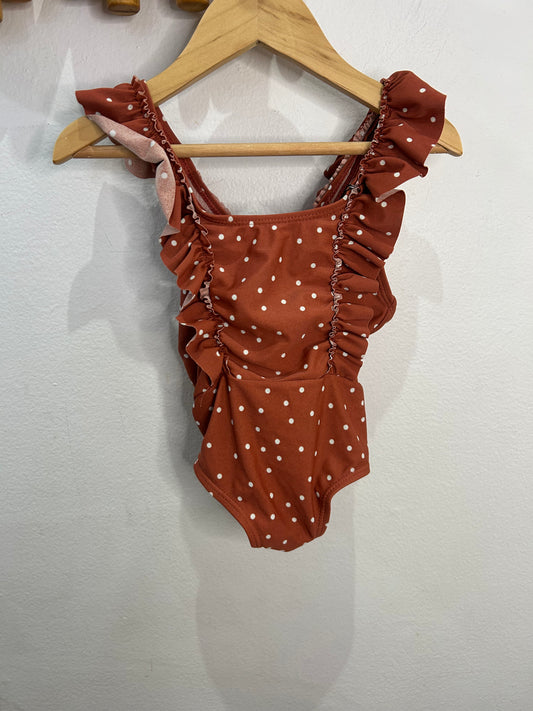 Brown dots swimsuit 18-24m