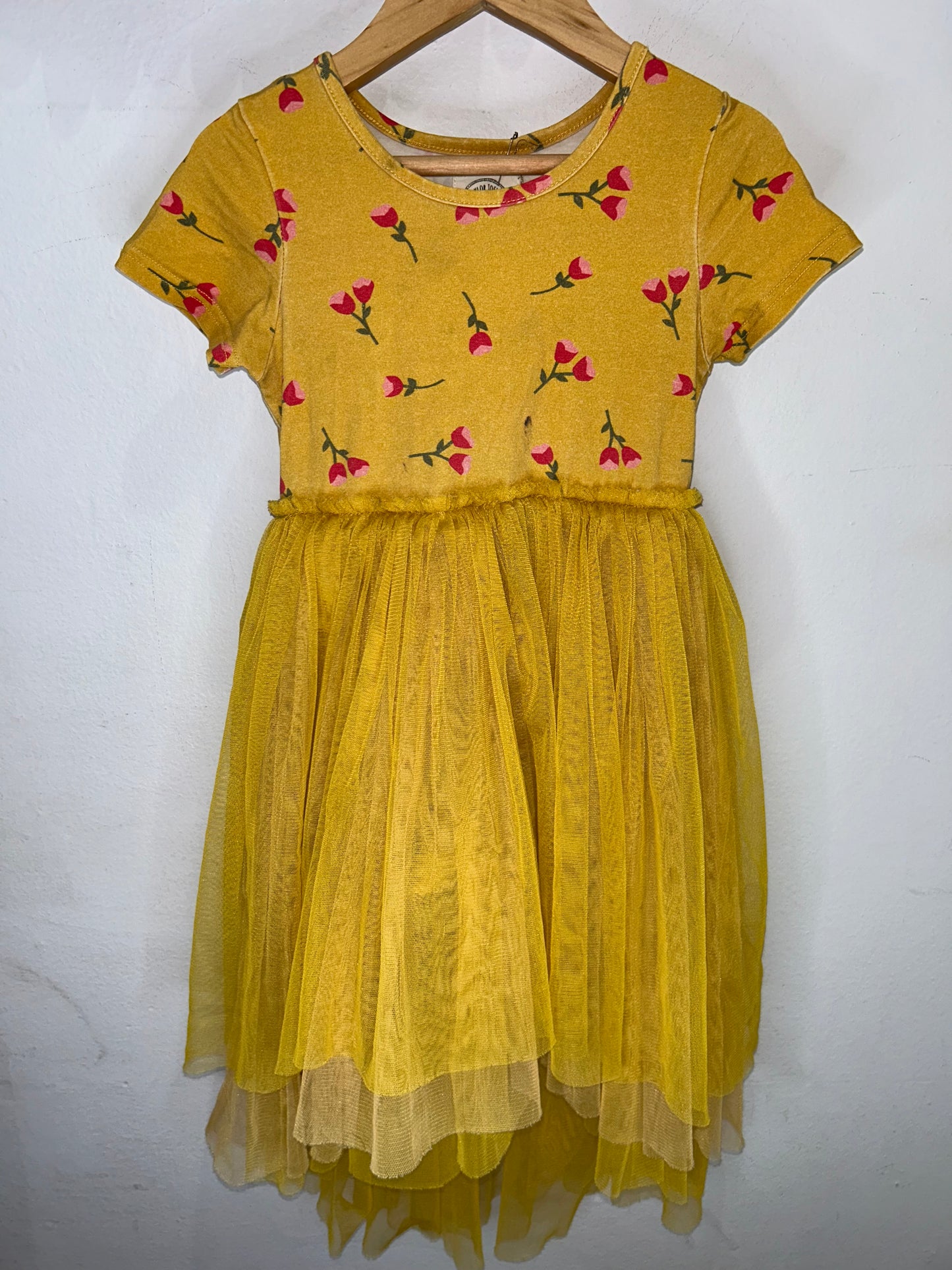 Yellow tulle dress 4-6y*