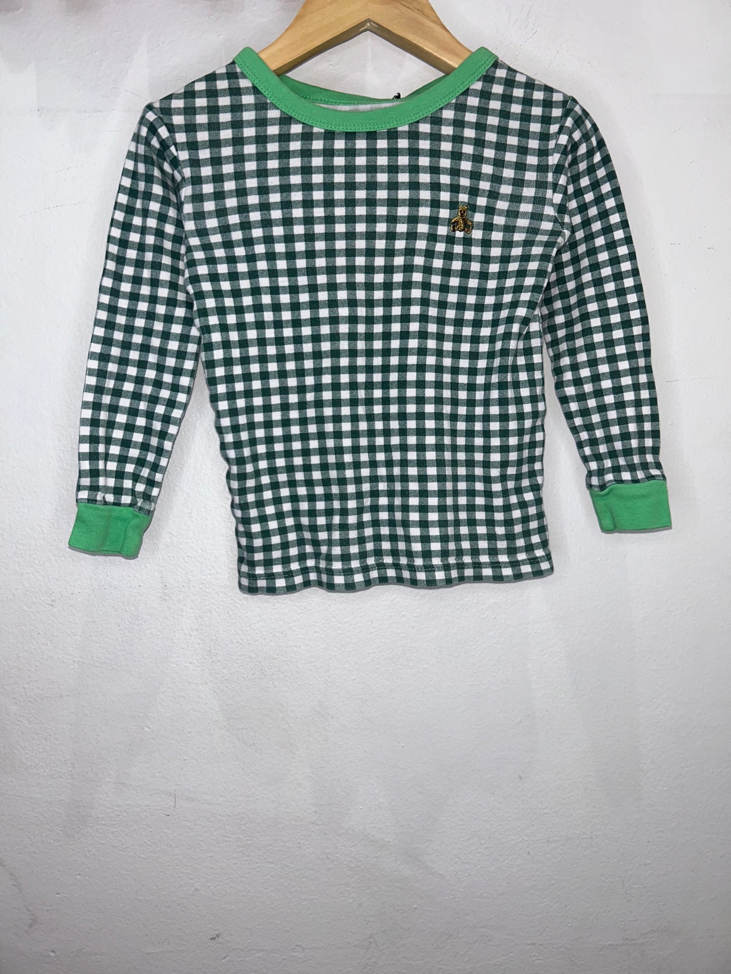Green checkered pyjamas 4y