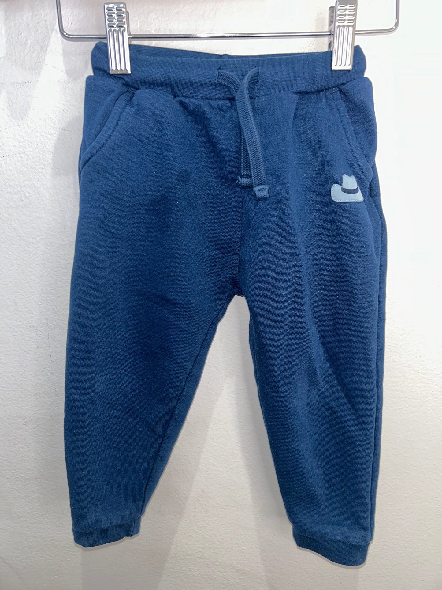 Blue hat detail pants 18-24m