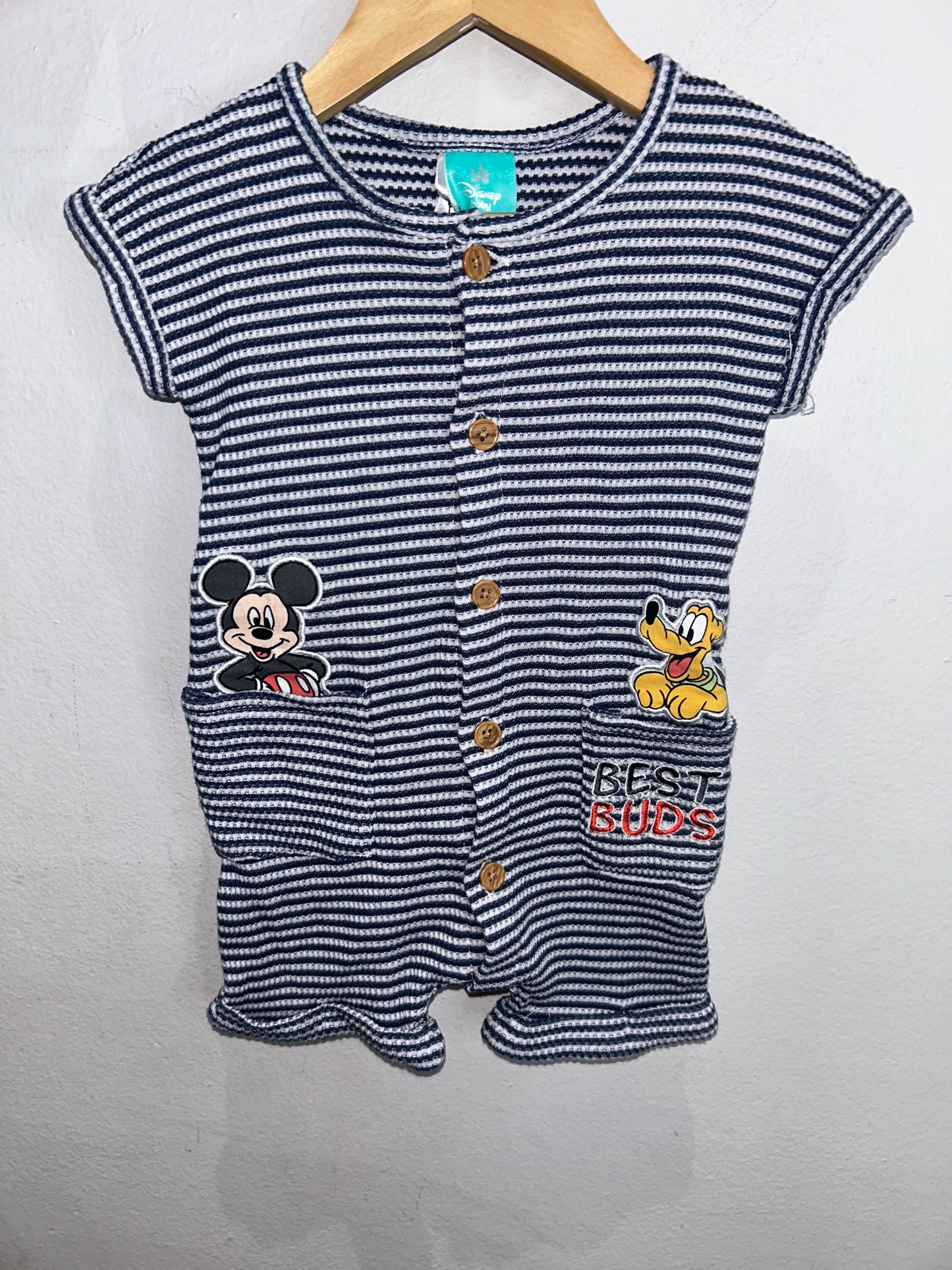 Mickey & Pluto romper 6-9m