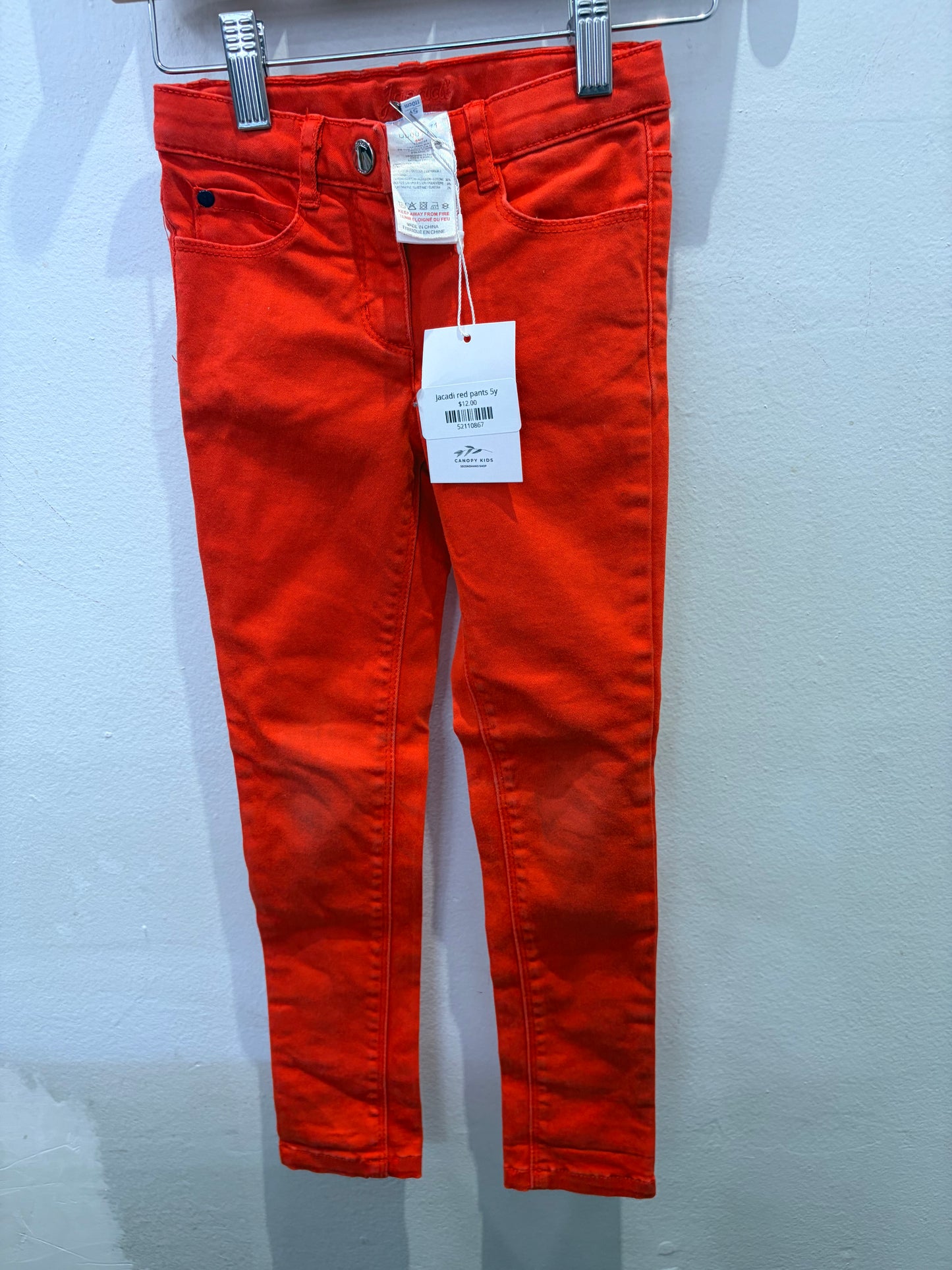 Jacadi red pants 5y