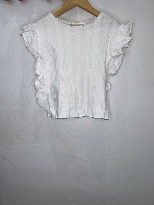White texture tee 3-4y
