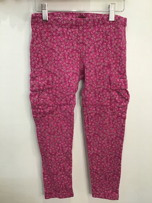 Tea Collection pink floral pocket jegging 7y