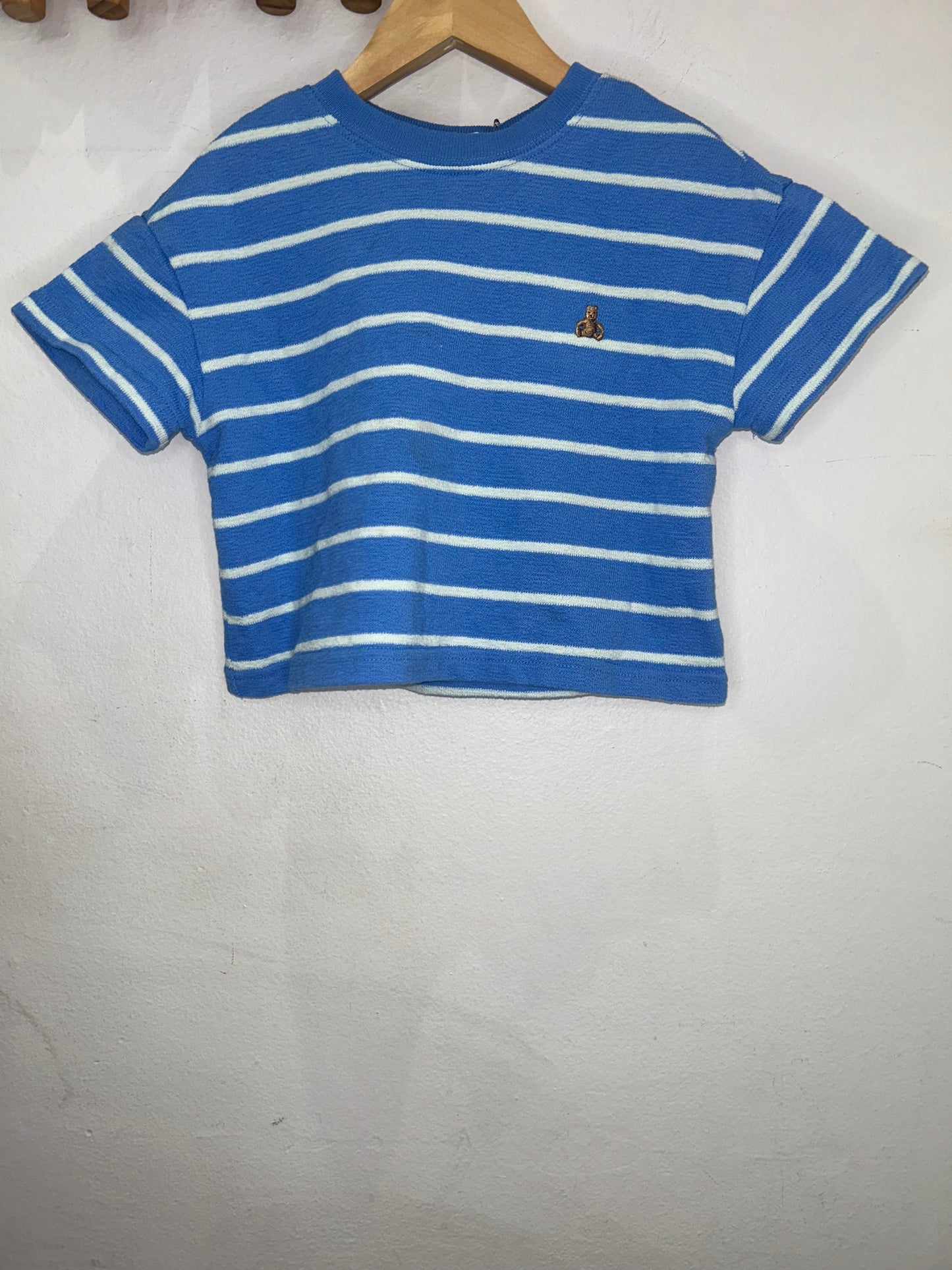 Blue stripe terry set 2y