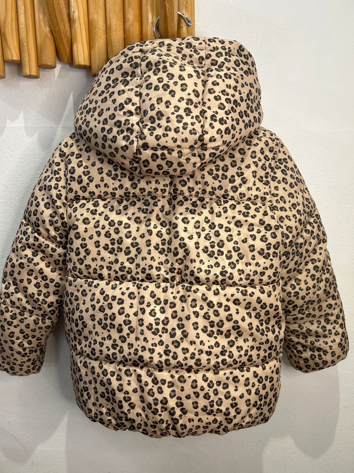 Leopard light weight puffer jacket 3-4y