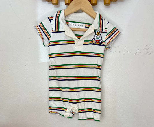 HBC stripes romper 6-12m