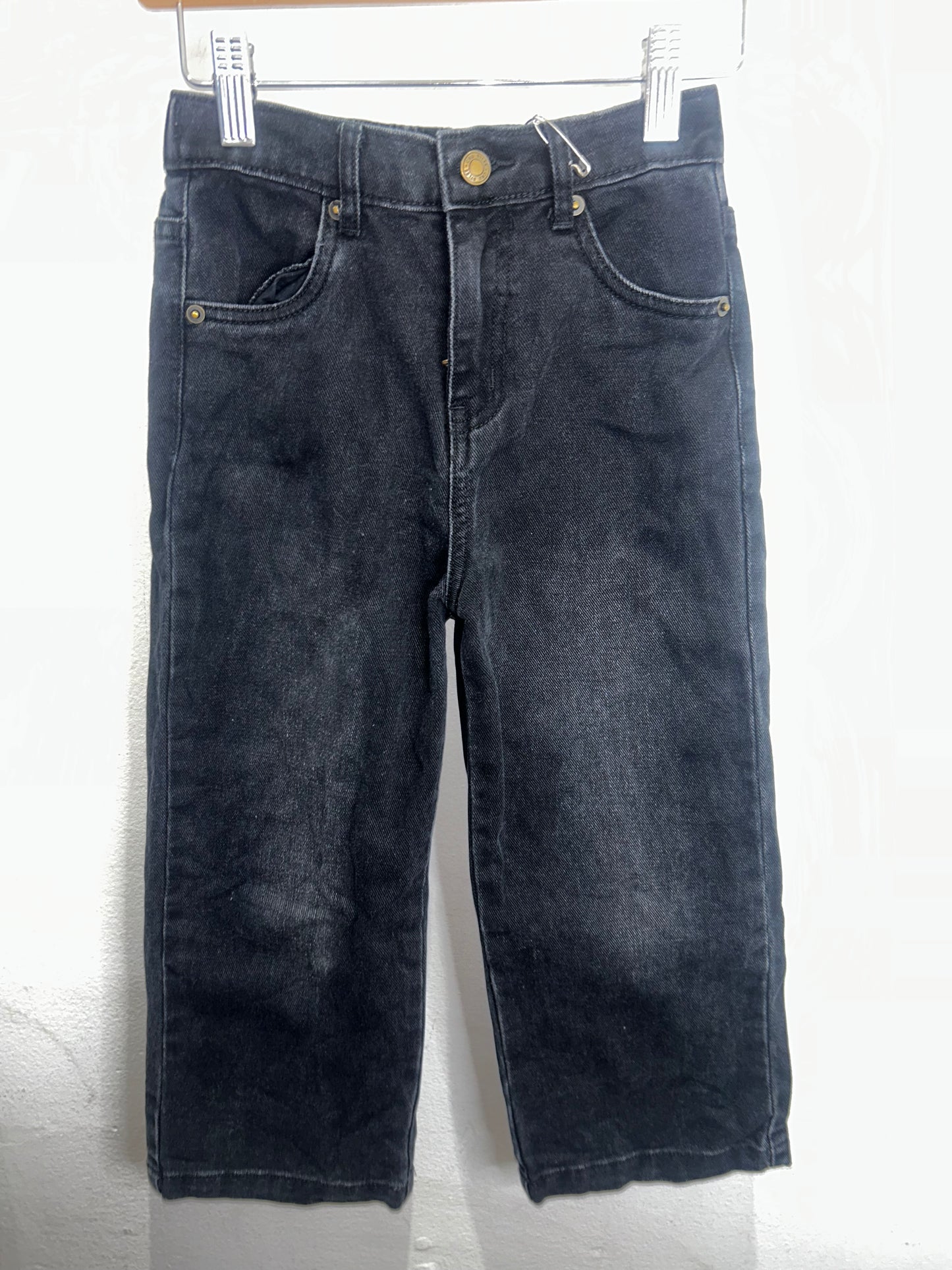 Rylee and Cru black wide leg jeans 6-7y