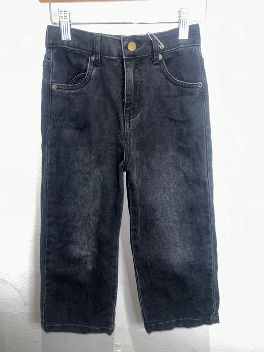 Rylee and Cru black wide leg jeans 6-7y