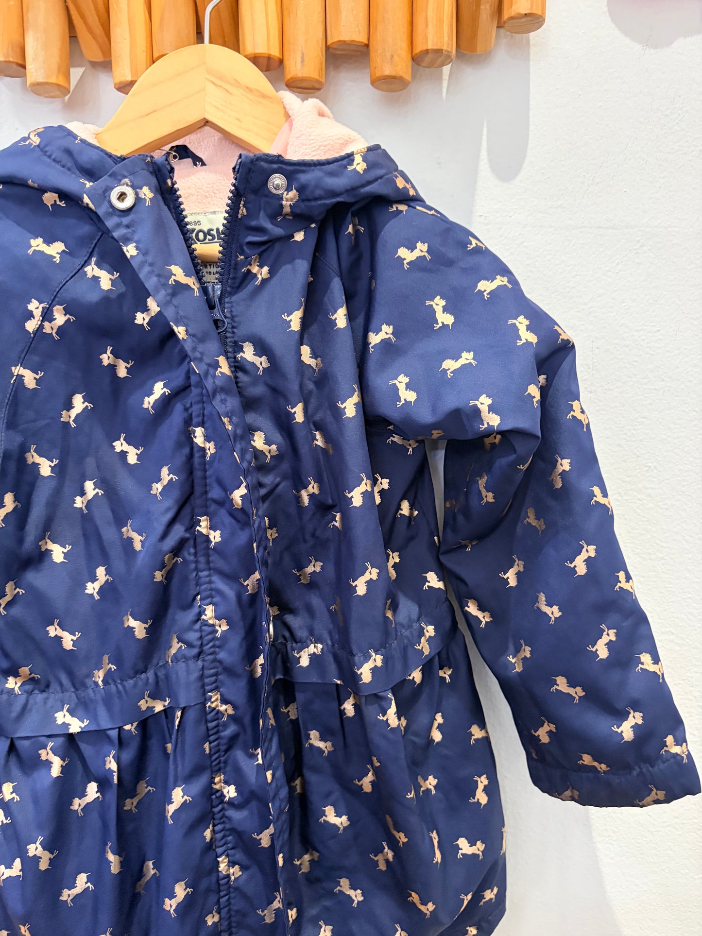 Unicorns fleece lined jacket 6y