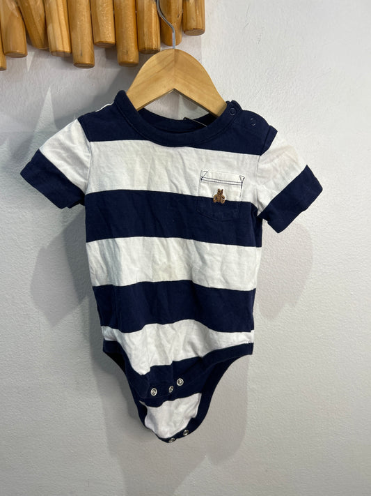 Navy thick checkered onesie 6-12m