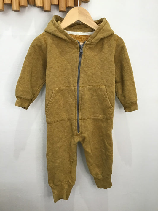 Minimioche mustard biker romper 12-18m