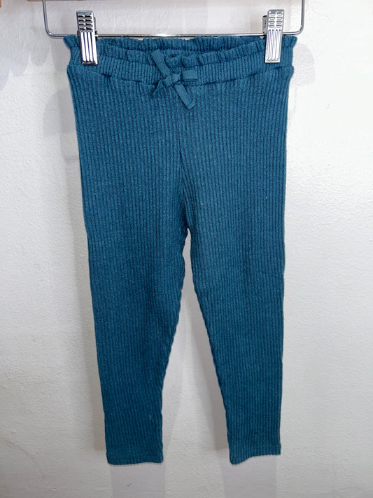 Teal sweater pants 3-4y