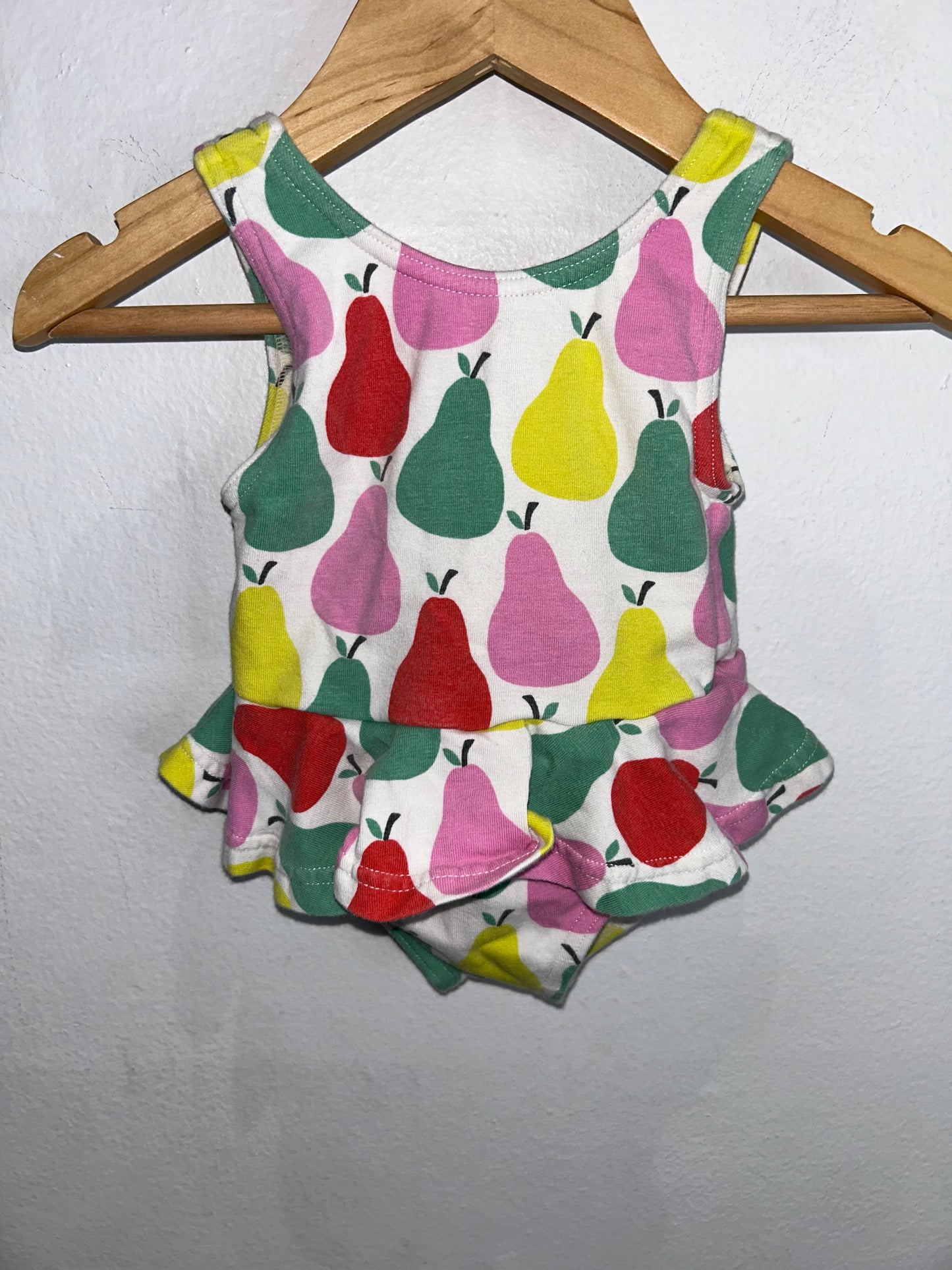 Mini Boden pears bodysuit romper 3-6m