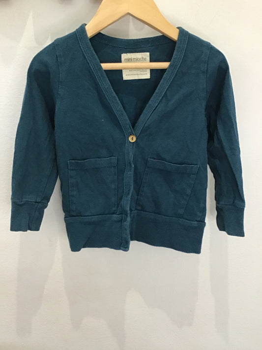 Minimioche teal sweater 2y