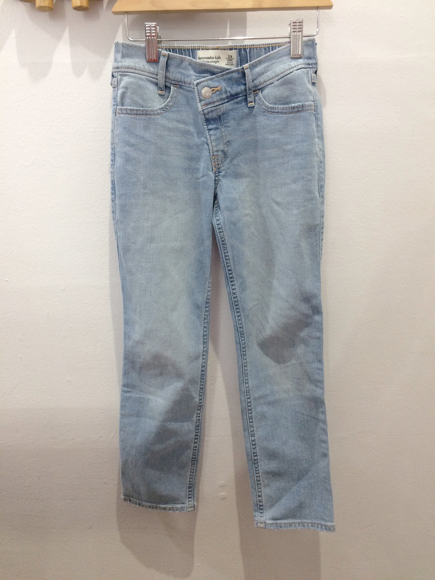 Abercrombie high rise straight jeans 7-8y long