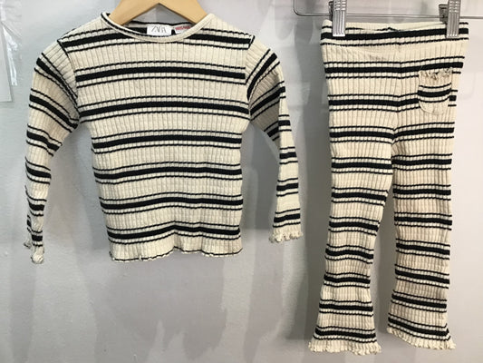Striped knit set 2-3y
