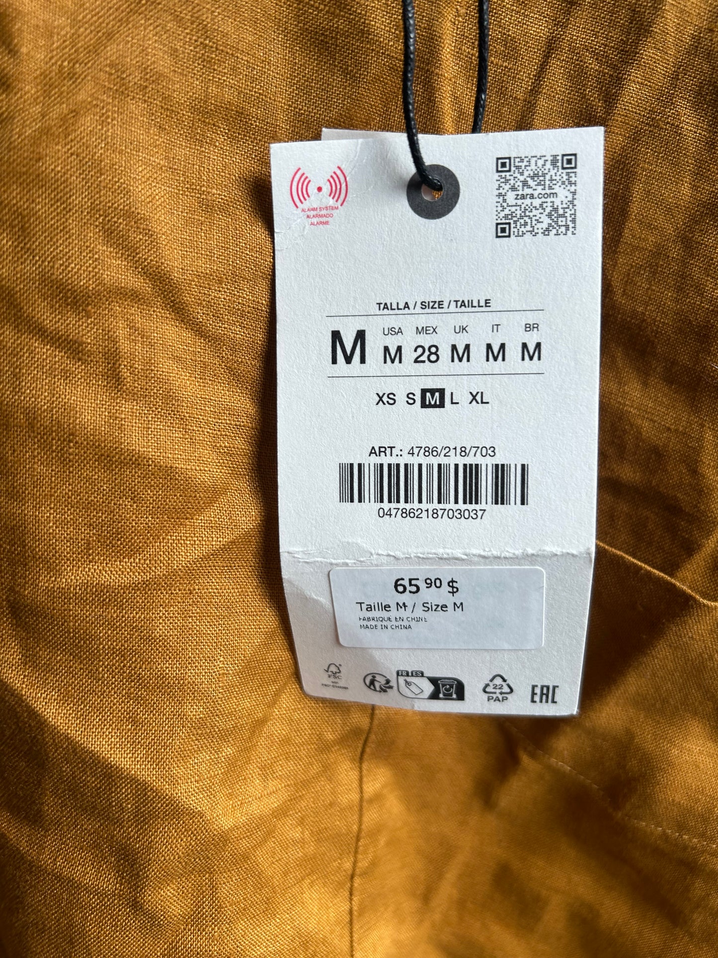 Brown linen tee M [NEW]