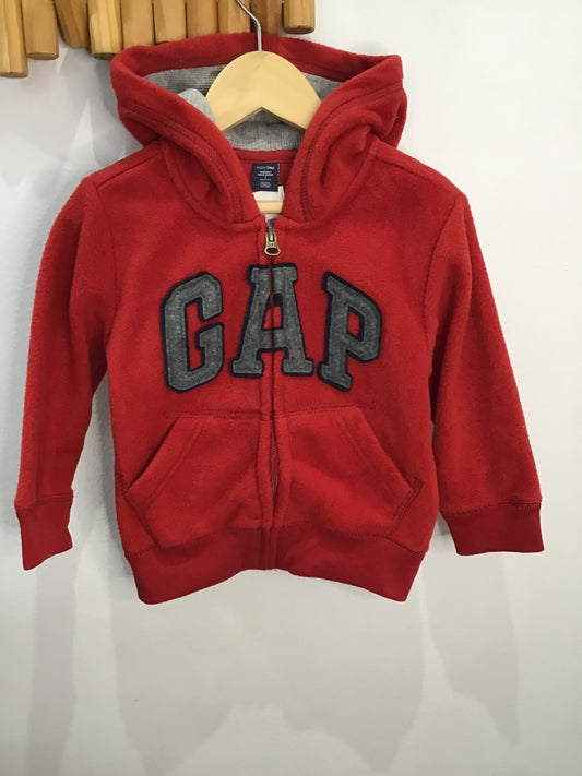 Fleecy GAP red sweatshirt 2y NEW