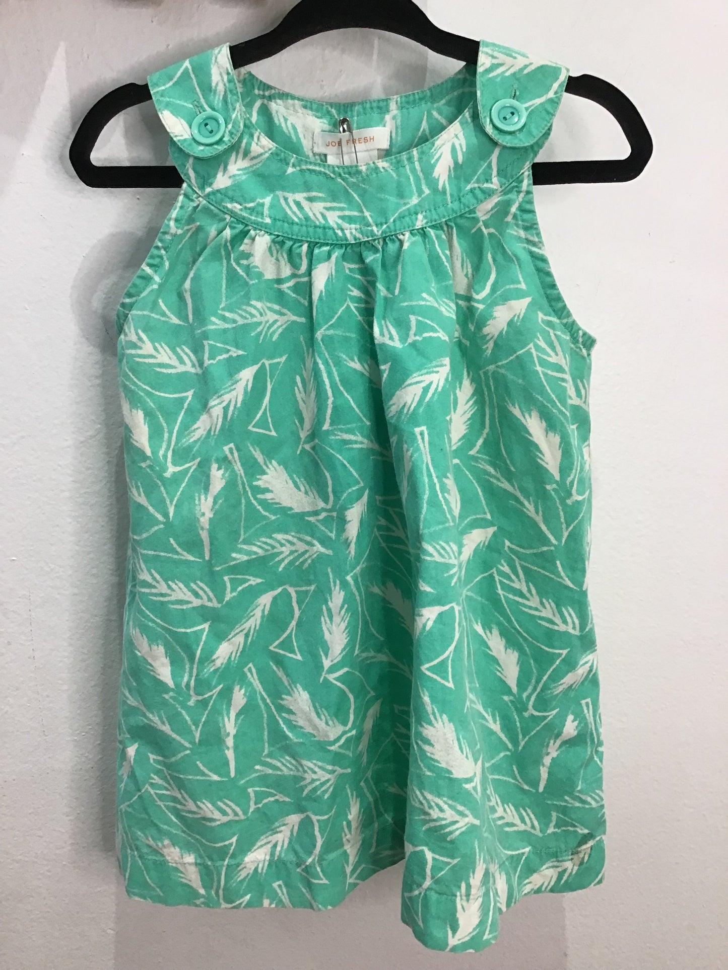 Green leafy dress 18-24m