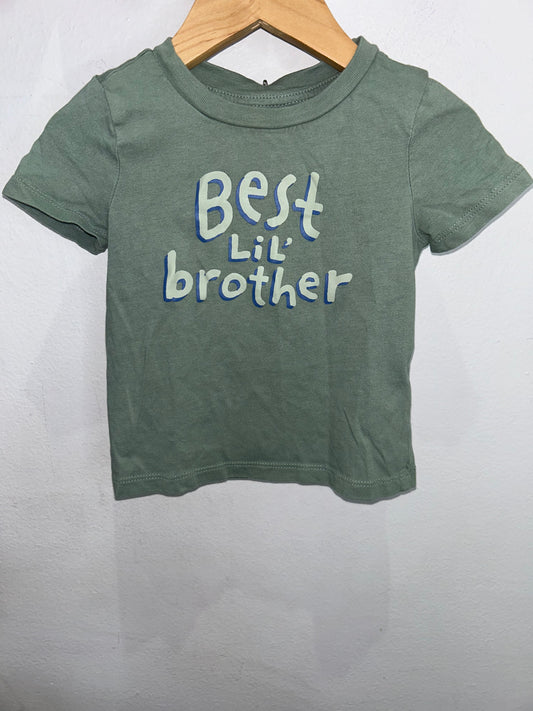 Lil brother green tee 18-24m