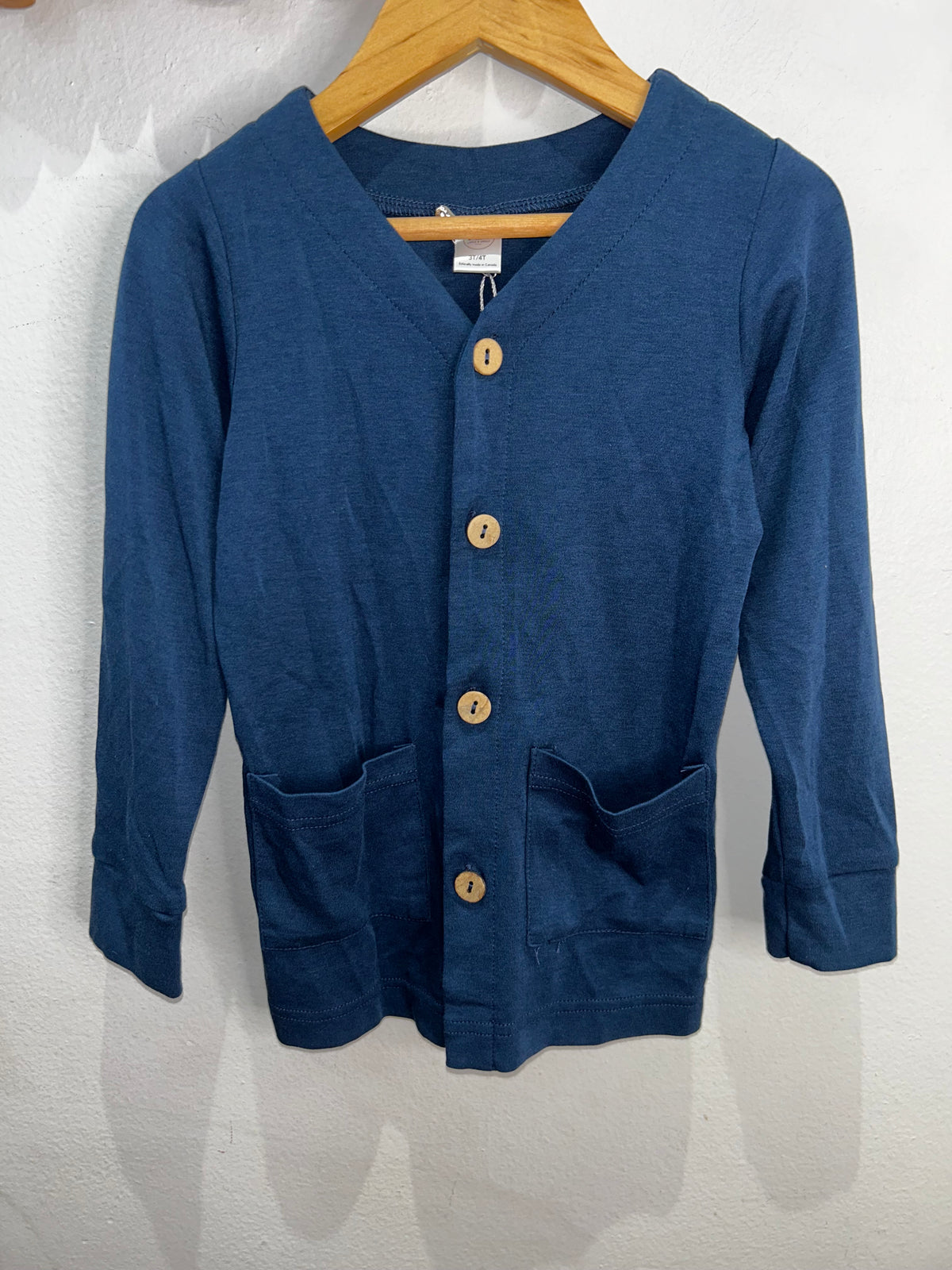 Little and Lively blue cardigan 3-4y