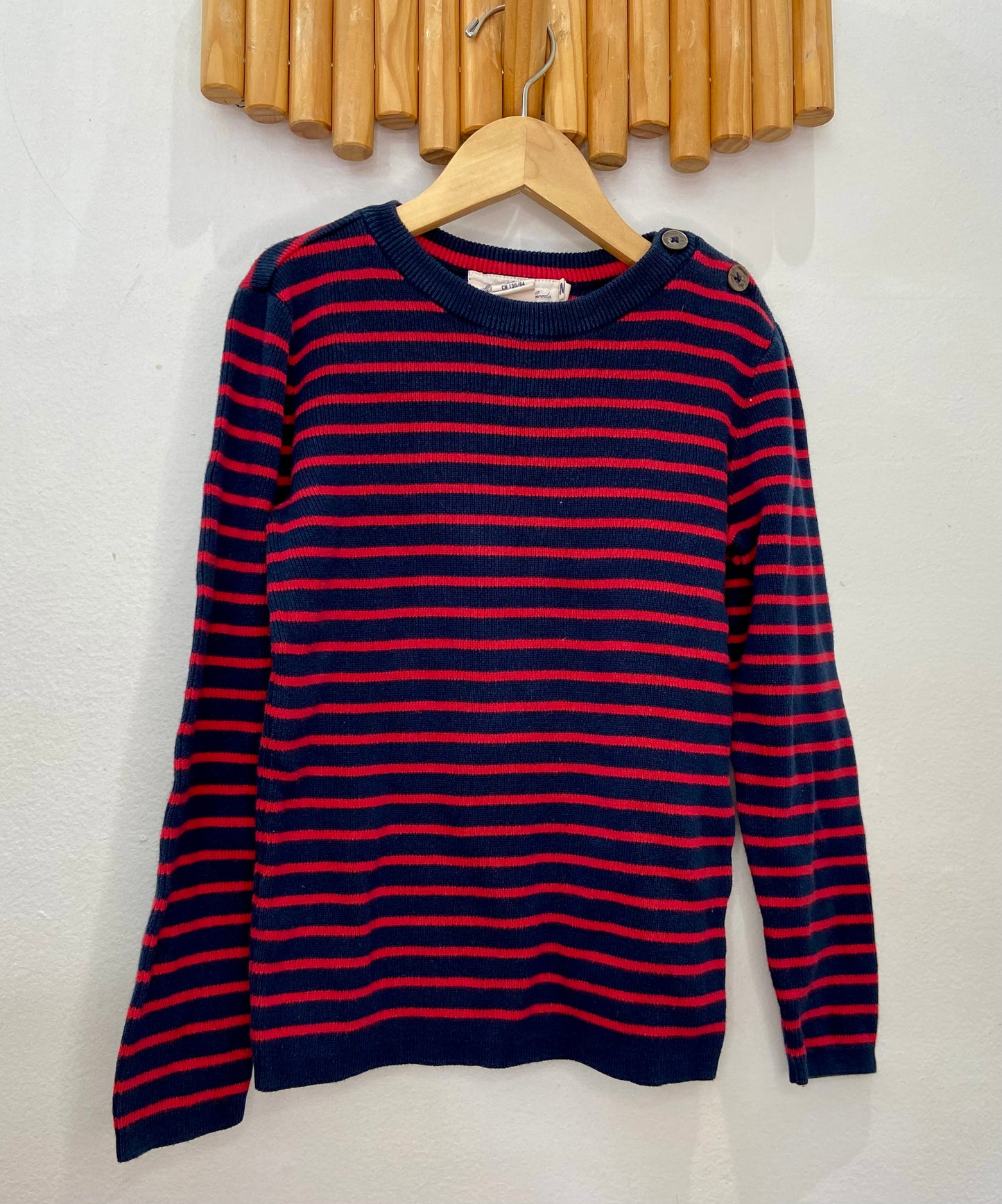 Red stripes sweater 6-8y