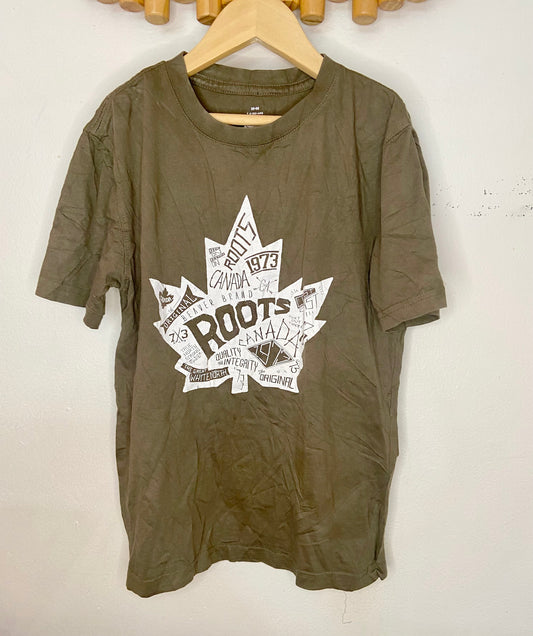 Roots green tee 7-8y