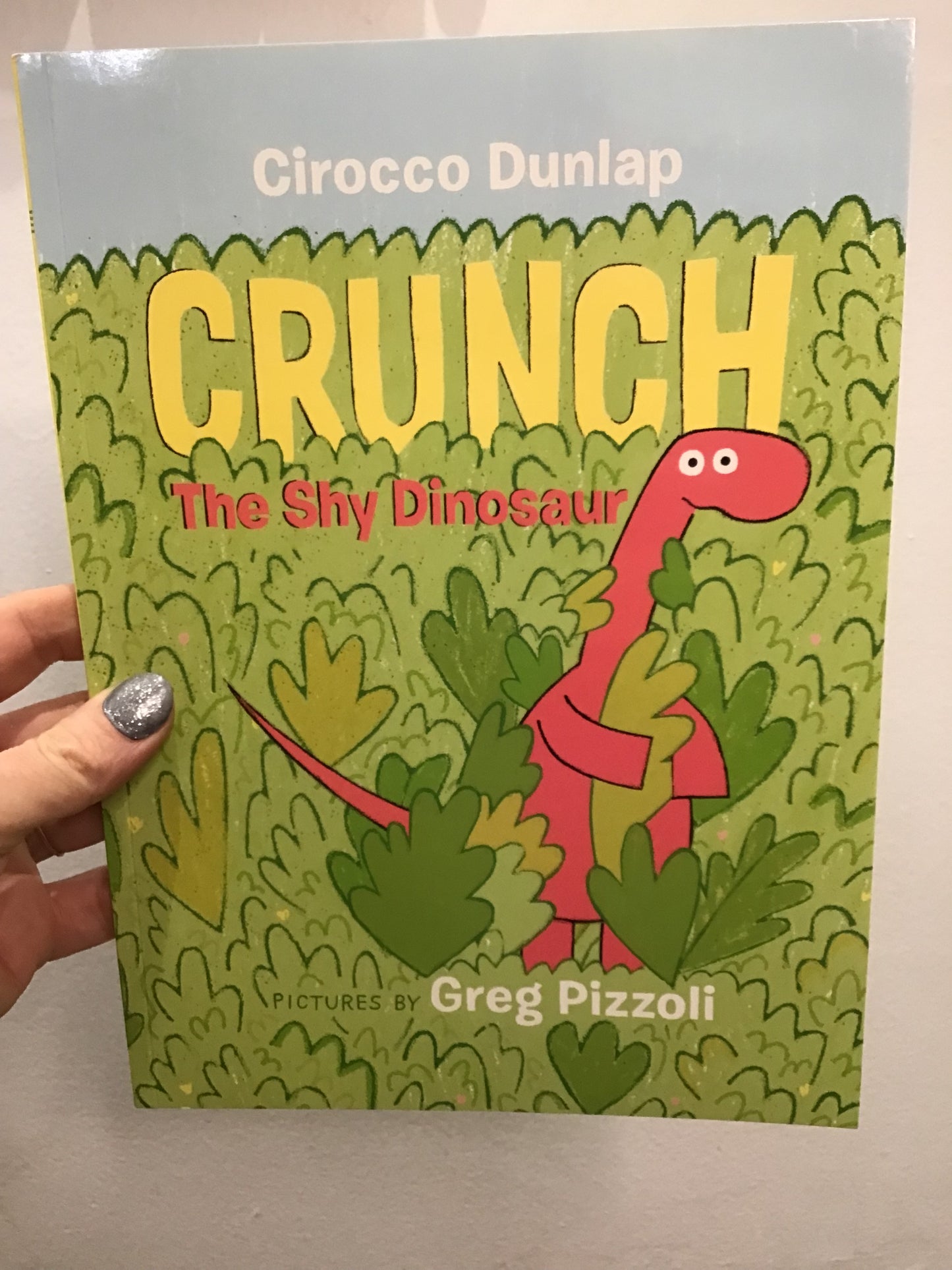 Crunch the shy dinosaur