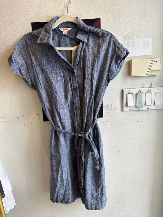 Joe Fresh chambray button up dress- size S