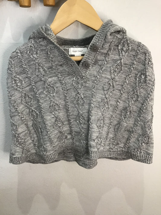Sweater cable knit poncho 6-12m