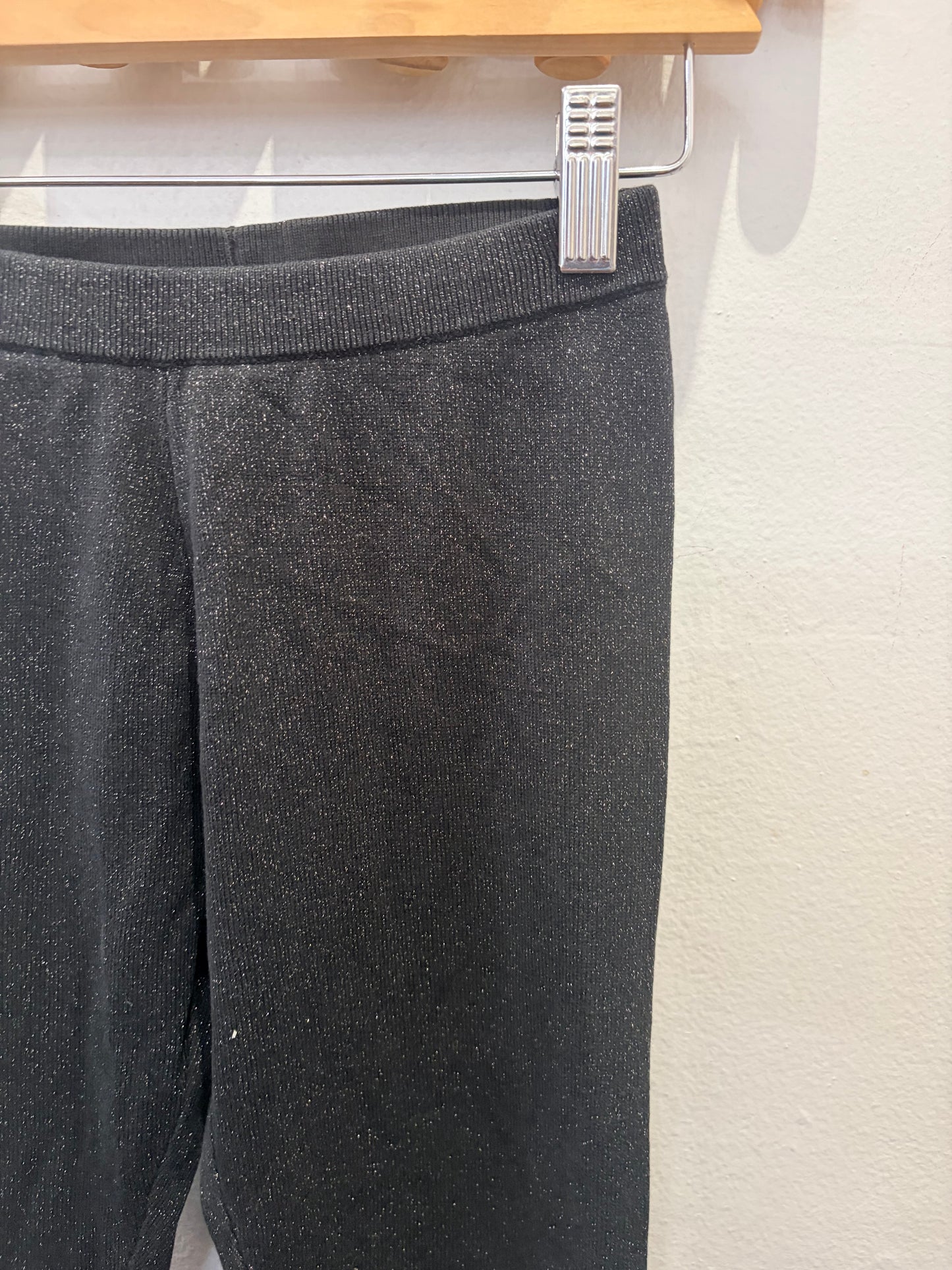 Black sparkly footless tights 8-9y