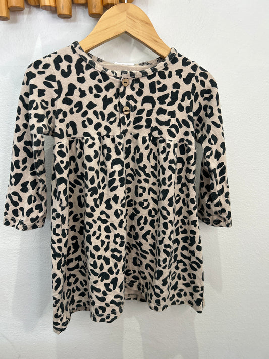 Tiny Button Apparel leopard dress 2-3y