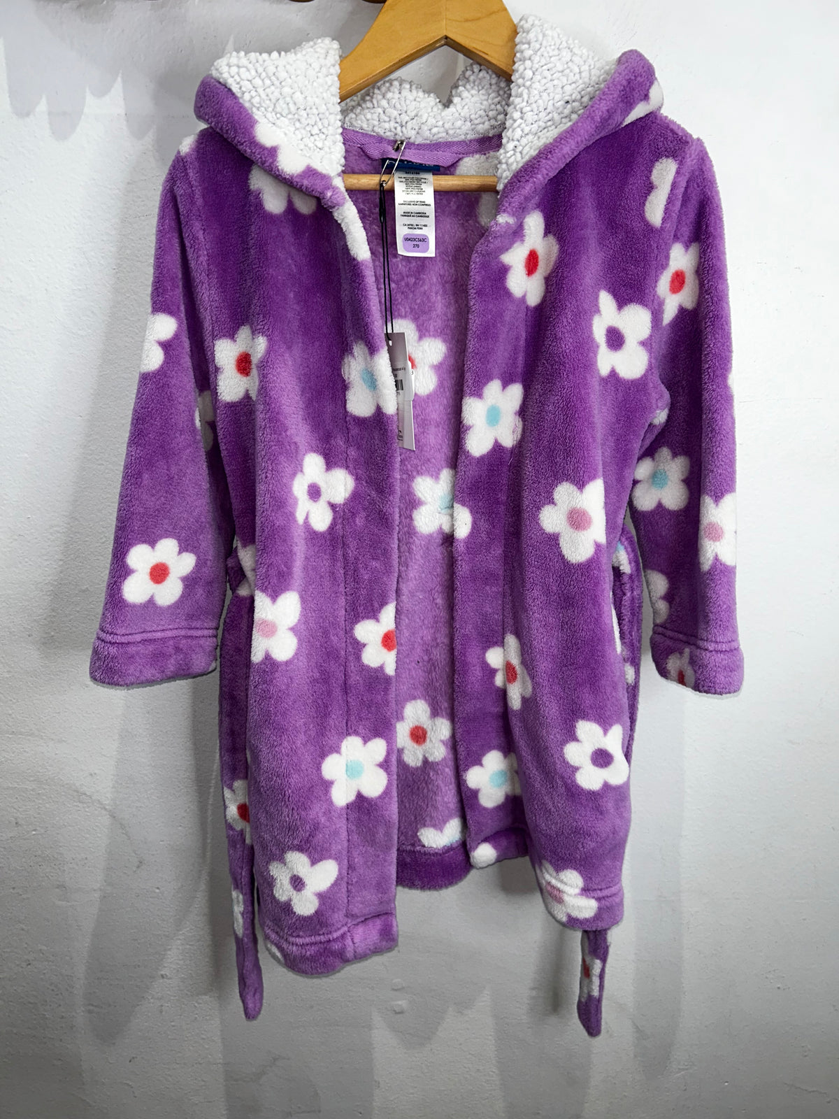Purple flower housecoat  4-5y