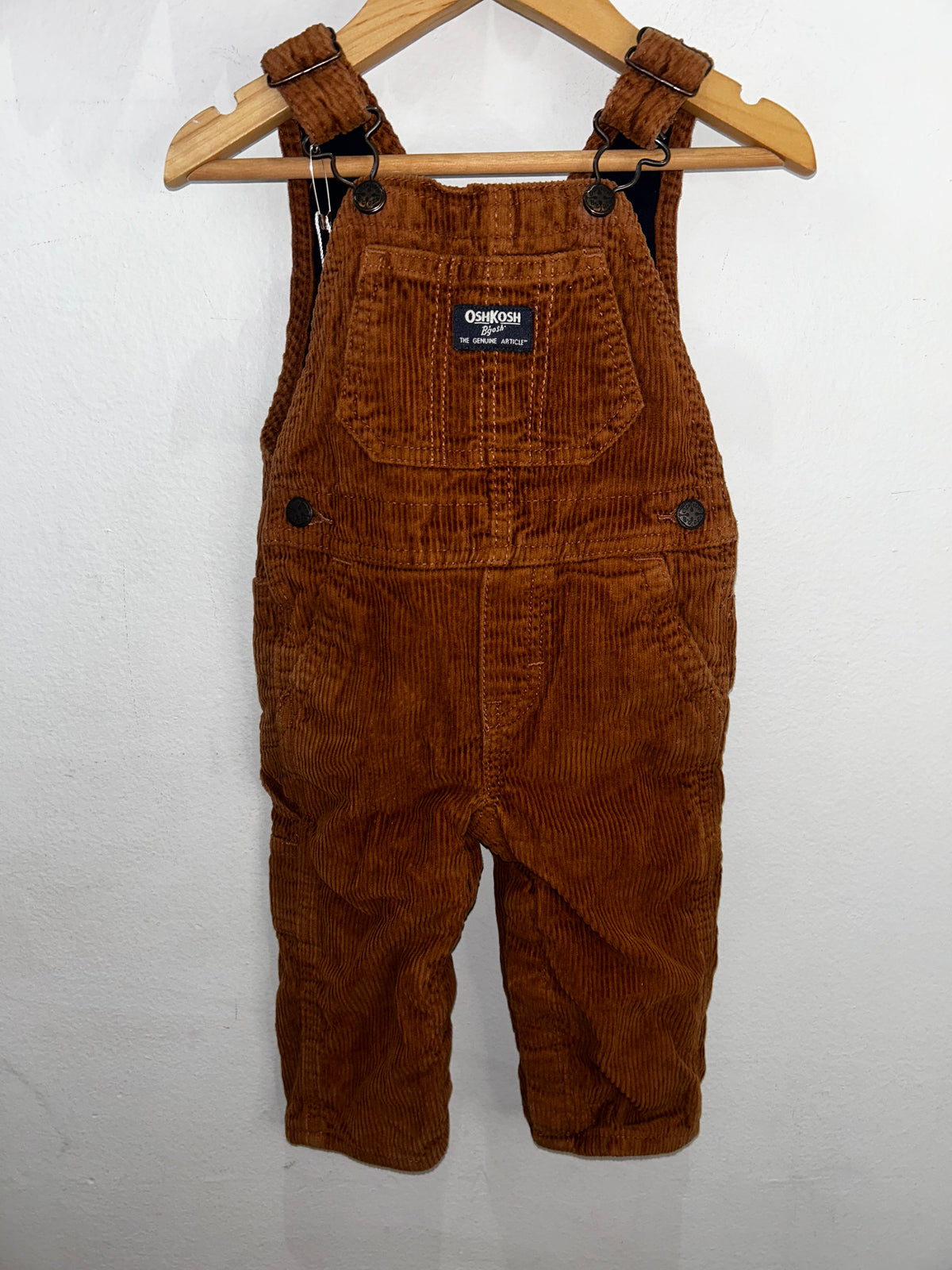 Brown corduroy romper 12m