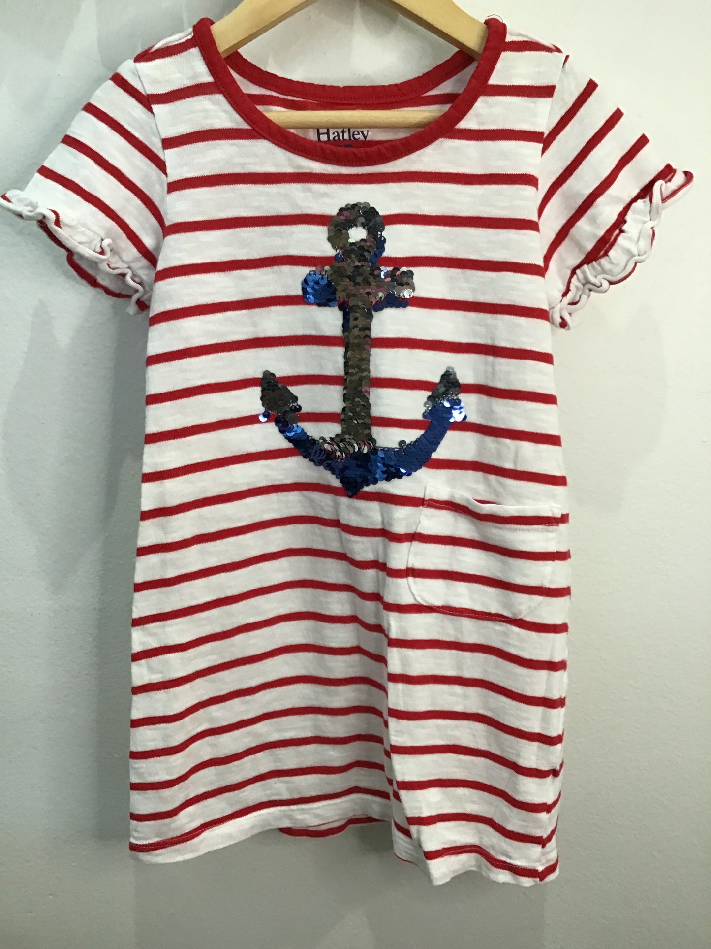 Hatley sparkly anchor dress 4y